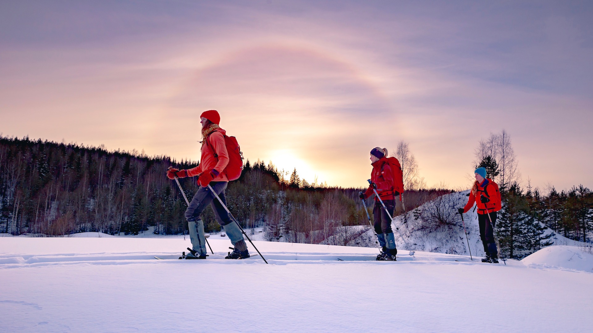 Kangasala OAC Finland hiihtäjiä talvimaisemassa