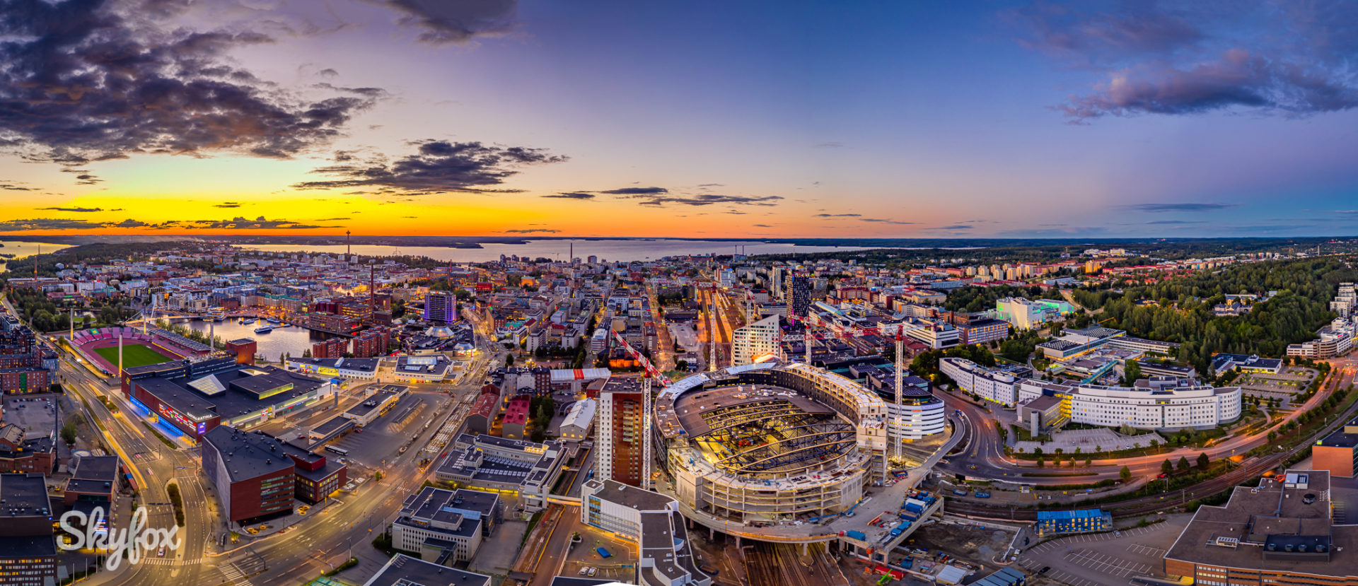 Tampere panorama skyview. Photo: Marko Kallio