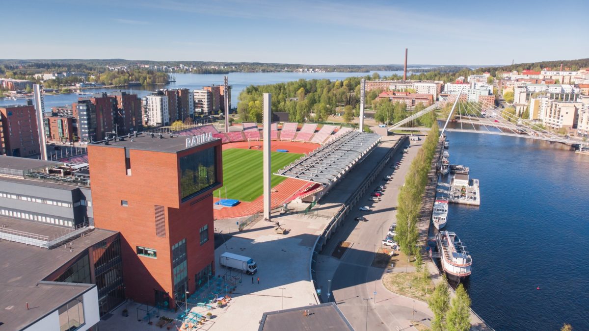 visit tampere drone view of ratina laura vanzo 2
